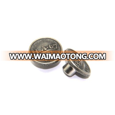 18mm custom alloy jeans button,anti-silver alloy denim jeans buttons