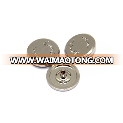 custom engraved logo decorative clothing metal snaps