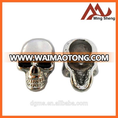 fashion metal alloy skull charms, wholesales 3D metal skull for earbud